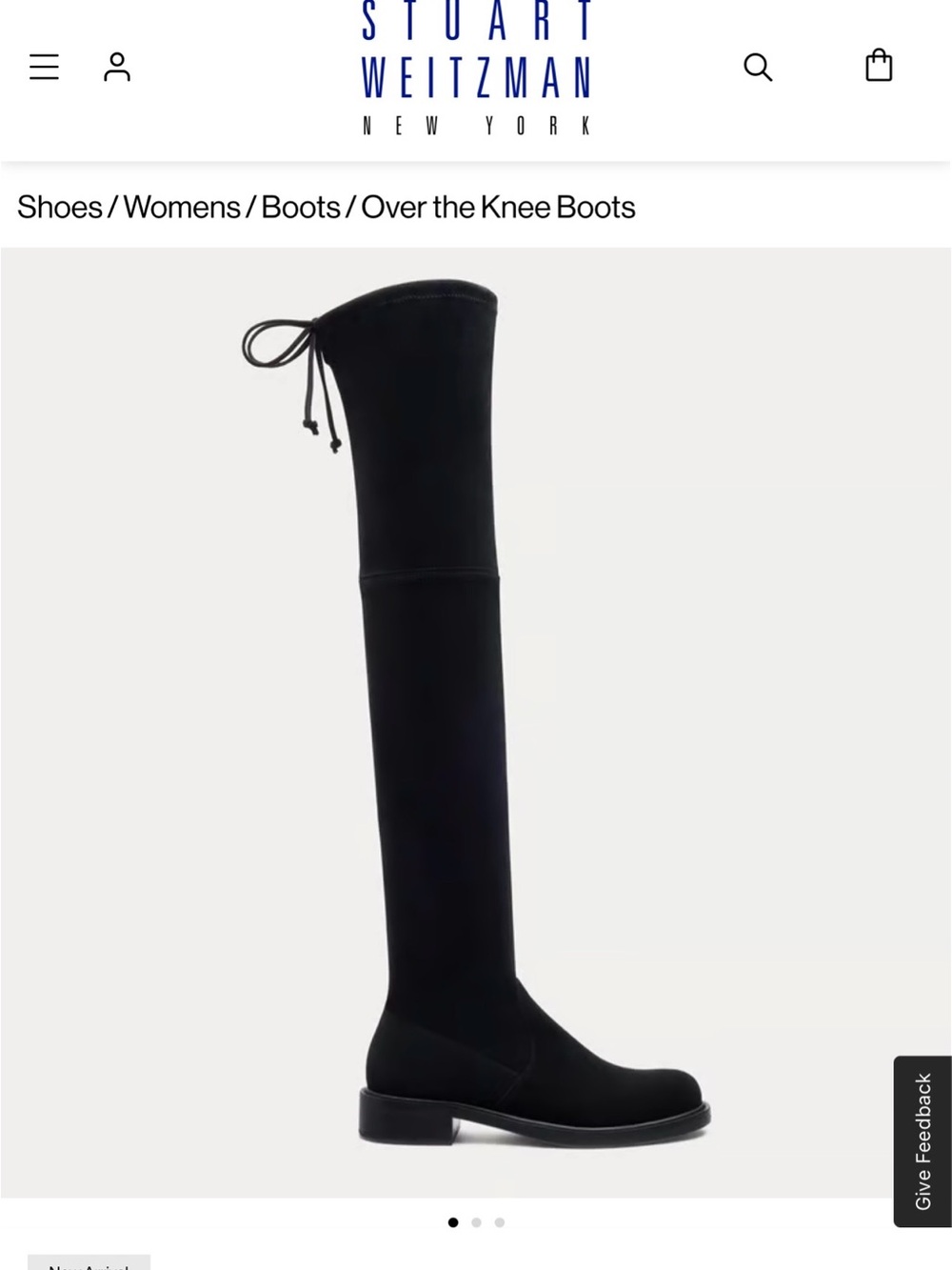 Stuart Weitzman Black Over-the-Knee Stretch Boot